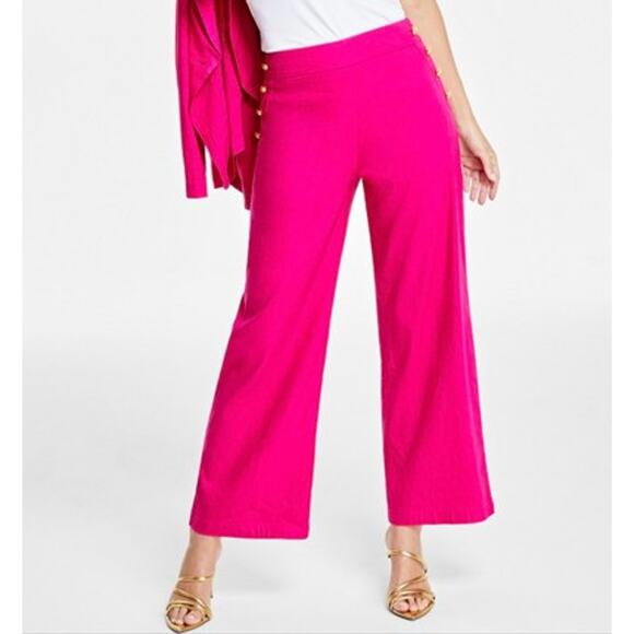 INC International Concepts Women's Wide Leg Pants Pink Size 4 - Picture 2 of 2